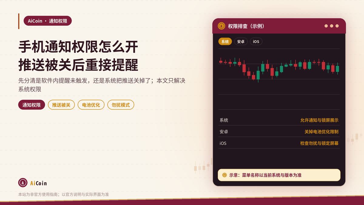 AiCoin手机通知权限怎么开：推送被系统关掉后重新接到提醒的设置
